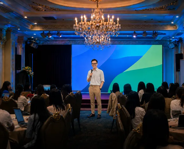 Giảng viên Trần Xuân Quang (Lukas) đứng lớp đào tạo TheRightWay Academy