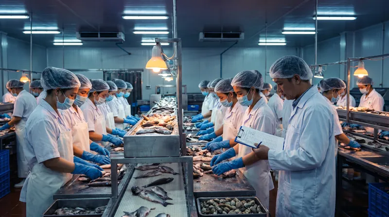 Nhà máy chế biến thủy sản đạt chuẩn an toàn thực phẩm
